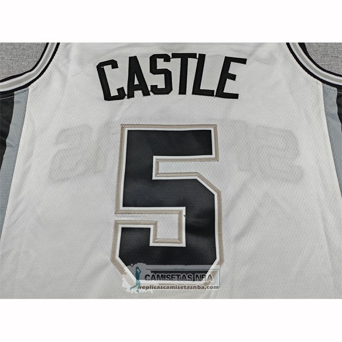 Camiseta San Antonio Spurs Stephon Castle NO 5 Association 2025-26 Blanco